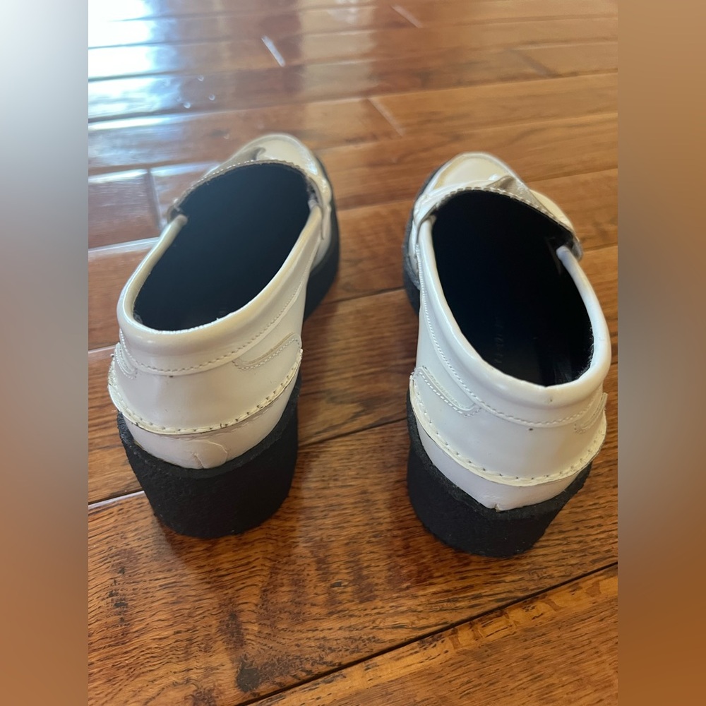 Yohji Yamamoto Loafers Soft Glass Thick Sole White Black Size 7 (2 Japanese) - Picture 6 of 16